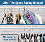 Sky-Touch 20Pcs Non Slip Felt Hangers Space Saving Clothes Hanger Velvet Hanger Heavy Duty Adult Hanger For Coat, Suit - Black - Image 8