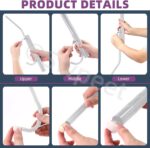 Swpeet 1 Pack 68'' Coat Rack, Freestanding Hat Rack, Clothing Rack, Metal Coat Tree Stand Kit Contains 11 Hook 2 Tube 22 Pipe Sleeve 22 Screw 22 Gasket 1 Pipe Plug 1 Hex Wrench for Jacket, Bag, White - Image 3