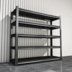 Heavy Duty 5-tier Metal Shelving Unit - Adjustable Storage Rack For Garage, Basement & Workshop Organization - Sturdy White Shelf, 48 W X 16 D X 72 H Black W48 xD20 xH72