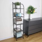 U HOOME 5 Tier Bathroom Storage Shelf, Free-Standing Metal Corner Rack, Narrow Shelving Unit Organizer, Multifunctional Storage Rack for Kitchen Garage Pantry - Image 5