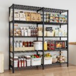61''W Storage Shelves 5 Tier Wire Shelving Unit Storage Rack Adjustable Metal Shelves for Kitchen, Pantry, Warehouse, Basement, Dorm (61''W) - Image 2
