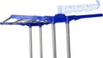 Mega stand Clothing | Stylish Garment | Hanging Rack | Clothes Hanger for Balcony & Bedroom | 3-Tier Folding Clothes Rail Clothes Horses Drying Rack (Royal Blue) - Image 6