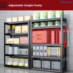 DAYONG 5-Tier Adjustable Metal Storage Shelving Units, Sturdy and Durable Storage Shelves for Garages, Warehouses, Kitchens, and Industrial Spaces (Black, 5 -Tier 120 * 40 * 183cm) - Image 6