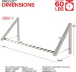 Stock Your Home Retractable Closet Rod and Clothes Rack - Wall Mounted Folding Clothes Hanger & Drying Rack for Laundry Room Closet Storage & Organization, Aluminum, Easy Installation (Silver) - Image 2
