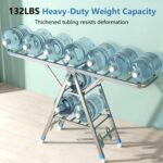 Clothes Drying Rack, 3 Tier Foldable Clothes Drying Stand, 180CM Extra-Large Clothes Airer Laundry Dryer w/Shooe Rack, Stainless Steel, Free-Standing for Sheets Towels Shoe Clothing,Indoor Outdoor Use - Image 5