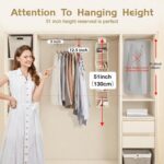 HOUSE DAY 10.5 Inch Closet Space Saving Wardrobe Clothing Magic Hangers Oragnizer Heavy Chrome Hangers, Updated Hook Design Pack of 8 - Image 4