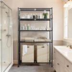 BolDuck 5 Tier Shelf Organizer Rack, Metal Shelving Unit with Adjustable Leveling Feet, Space-Saving Storage Shelves for Garage Closet Laundry Bathroom Kitchen Pantry, 33.07”Wx12.6”Dx72.04”H,Black - Image 7