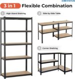 DAYONG 5 Tier Garage Shelving, Adjustable Storage Shelving Unit, Metal Storage Shelves Utility Rack for Basement, Warehouse, Pantry, 183cm H x 90cm W x 40cm D, 175kg Capacity Per Shelf - Image 4