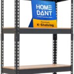 HOMEDANT 28" W 5 Tier Heavy Duty Garage Shelving Adjustable Metal Rack Storage Shelves Standing Shelf Unit Organizers Pantry Closet Black 1Pack