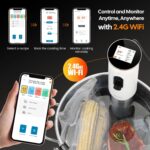 INKBIRD WiFi Sous Vide Machine ISV-101W, Precision Slow Cooker with 3D Water Circulation, 1000W Fast Heating Immersion Circulator, App Preset Menus, Accurate Temp Control & Smart Alerts, TFT Display - Image 2