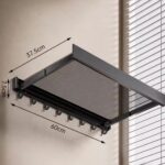 Collapsible Wall Drying Rack, Clothes Drying Stand, Wall Mounted Clothes Drying hanger, Laundry Drying stand, Foldable Wall Clothes Hanger Stand, Mesh Drying Rack For Bathroom & Kitchen 60cm - Image 6