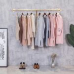 Warm Van Industrial Pipe Floating Wall Clothes Rack Clothing Store Display Shelf Hanger Closet Organization Retail Display Shelves 24"L - Image 6
