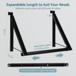 Over The Door Clothes Hanger, Foldable Over The Door Hanger, Over The Door Drying Rack for Coat, Space Saving Small Clothes Rack Door Hangers for Clothing, Black - Image 2