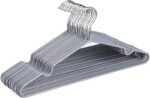 HOUSE DAY Metal Hangers Plastic Hangers 20 Pack - Shirt Hangers for Clothes Space Saving Clothes Hangers Rubber Coat Hangers for Adult Heavy Duty Hangers Strong Anti-Slip Hangers Wire Hangers