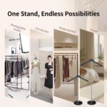 Shirt Display Stand 20-36“ Mannequin Torso with Pure Wood Hangers Dual Non-Slip Design, Stable Metal Base, Ideal T-Shirt Dress Form Display for Vendors, Retail, and Daily Use (Black, 2 Pack) - Image 4