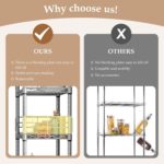 5-Tier Storage Shelves Metal Wire Shelving Unit Storage Rack Height Adjustable Pantry Shelves with 5 Hooks & Shelf Liners for Living Room, Kitchen, Bathroom 21.2 W x 11.4" D x 59" H (Silver) - Image 7