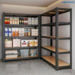 DAYONG 5 Tier Metal Storage Rack, Shelving Units, Storage Shelves, Shelf Storage Organizer for Kitchen, Living room, Bedroom, Office, Balcony (Black) - Image 2