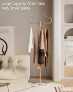 Gold Cloud Coat Rack, Freestanding Clothes Rack with Heavy Duty Marble Base, Gold Clothes Display Stand, Small Space Coat Tree for Corner, Bedroom, Boutique, Entryway - Image 2