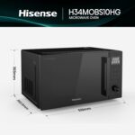 Hisense 34 Liters, Large Microwave Oven and Grill Combo, 1000W, 10 Power Levels, 9 Preset Menus, Anti Bacteria, Ceramic Interiors, Touch Control, H34MOBS10HG(Amazon Exclusive) - Image 2