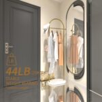 Fashionable Arc Coat rack clothe hanger stand with marble base and tall rail, 175cm tall Garment Rack, Perfect for Long Coats & Dresses. for Bedroom, Living Room, Office & Dining(Black) - Image 4
