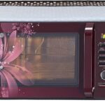 Glassiano Polka White and Black Printed Microwave Oven Cover for Samsung 28 Litre Convection Microwave Oven MC28H5025VB/TL, Black