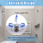 PINKE Retractable Clothesline, 304 Stainless Steel Clothes Dryer Laundry Line with Adjustable Stainless Steel Rope String Hotel Style Heavy Duty, 9.2 Feets, Laundry Accessories, Round Style - Image 3