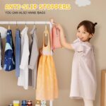 MISSLO Kids Clothing Rack with Basket Small Dress Up Storage Short Toddler Dress Up Rack Kids Closet for Baby Clothes, White - Image 5