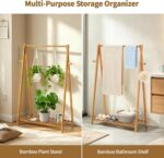 Small Clothes Hanging Racks,Bamboo Wood Kids Clothing Garment Racks for Cloths,Free Standing Baby Dress Costume Rack for Bedroom,Living Room, Commercial,Small Space - Image 6