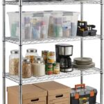 STORACK 5 Shelf Heavy Duty Rack Heights Adjustable Wire Shelvig Metal Rack Shelves Storage Organizer Multipurpose Storage for Home Kitchen Office Garage 24X14X72 Inch Chrome