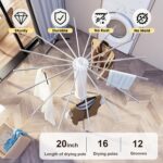 Tripod Clothes Drying Rack, Garment Rack Portable and Foldable Space Saving Laundry Drying Rack - Drying Rack Clothing Floor Folding Balcony Bedroom Household Aluminum - Image 3