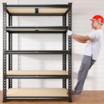 2020LBS Storage Shelves 5 Tier Garage Shelving Heavy Duty Adjustable Garage Shelves, Utility Rack Shelf, Shelving Units for Storage Warehouse Pantry Closet, 35.5" W x 11.9" D x 72" H, Black - Image 2