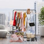 Metal Clothing Rack Garment Rack, Closet Rack Heavy Duty Hanging Racks for Clothes with Top Rod and Storage Bottom Shelf, Clothes Rail Hanger Stand Free for Hanging Coats, Skirts, Shirts 43.5 In-Black - Image 2