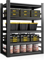 72" H|48" W All-Metal Garage Shelving Unit and Storage-Easy Assembly Shelves 5-Tier Rack|Heavy-Duty Adjustable Shelf|Steel Waterproof Rust-Resistant Shelves for Industrial,Warehouse,Basement