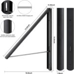 Foldable Coat Hangers, Wall Hanger Wall Mounted Retractable Drying Rack, 0.43'' 1.1CM Thickness Space Saving Laundry Racks and Closet Organizer, Aluminum (Black) - Image 3
