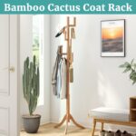 Coat Rack Freestanding, Bamboo Cactus Coat Tree, Adjustable Height Wooden Coat Stand with 6 Hooks, kids coat rack, Used In The Bedroom Living Room, Office To Hang Clothes, Hats, Bags - Image 2