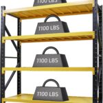 79"W Garage Shelving Heavy Duty - 4400Lbs Garage Storage 4-Tier, Adjustable Metal Shelving Units And Storage,Industrial Shelving Utility Shelf For Commercial Shop Tool Gym 79"H X 79"W X 20"D