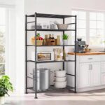 BolDuck 5 Tier Shelf Organizer Rack, Metal Shelving Unit with Adjustable Leveling Feet, Space-Saving Storage Shelves for Garage Closet Laundry Bathroom Kitchen Pantry, 33.07”Wx12.6”Dx72.04”H,Black - Image 6