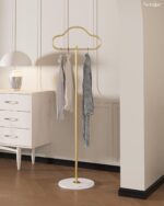 Gold Cloud Coat Rack, Freestanding Clothes Rack with Heavy Duty Marble Base, Gold Clothes Display Stand, Small Space Coat Tree for Corner, Bedroom, Boutique, Entryway - Image 6