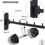 Mooche Swing Clothes Hanger Rack,2-Pack Garment Racks Wall Mounted Clothes Bar-Hanger Holder Hooks Heavy Duty Folding Drying Rack Space Saving Clothing Hanging System Closet Storage Organizer,Black - Image 7