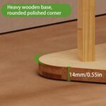 medla Bamboo Clothes Hanger Stand: Freestanding Cloth Rail Wooden Clothes Rack with 3 Tier shelves and 10 Hooks Entry Hall Tree Multifunctional Coat Stand for Bedroom Hallway - Image 7