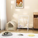 BAMBOOHOMIE Baby Clothing Rack for Baby Shower Pets Dolls, Baby Clothes Rack with Storage Shelf & Double Rods, Toddler Clothes Rack, Mini Closet Baby Shower Rack (White) - Image 7