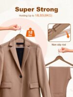 HOUSE DAY Premium Wooden Hangers 10 Pack Walnut Coat Hangers Wood Clothes Hangers Smooth Finish Wood Hangers for Closet Heavy Duty Hangers Suit Hangers for Clothes, Jacket, Shirt, Tank Top, Dress - Image 3