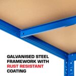 Rhino Racking - 5 Tier Heavy-Duty Industrial Storage Shelves - Blue - 180x90x45cm - Image 4