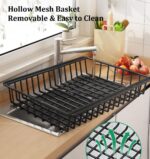 Kitchen Storage Shelves with Wheels Adjustable Metal Shelves Utility Cart Microwave Storage Pantry Shelves Storage Rack Shelving Unit Organizer for Kitchen Basement Pantry Garage (Black 4 Tier) - Image 2