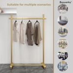 Beauenty Golden Garment Racks, Strong Clothes Hanger Stand Cloth Rack For Hanging Clothes Rail Hanger Rack Hanger Stand Home Entryway Boutique (Long-120CM) - Image 5