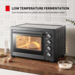 TOSHIBA 40L Toaster Oven 1800W Grill Oven,70-230°C Independent Temperature Control,120' Precise Timer,Convection Fan, 6-in-1 Function-for Cooking,Baking,Toasting,Broiling,TL-MC40EZF(GR)-Black - Image 8