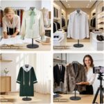 Mannequin Torso, Adjustable Shirt Display Stand Height 20 to 34 Inches, Cap and Gown Display Stand Stable Clothing Garment Dress Form, Coat Jacket Hanger Easy to Install, Black - Image 6