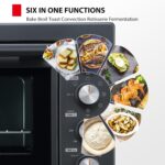 TOSHIBA 40L Toaster Oven 1800W Grill Oven,70-230°C Independent Temperature Control,120' Precise Timer,Convection Fan, 6-in-1 Function-for Cooking,Baking,Toasting,Broiling,TL-MC40EZF(GR)-Black - Image 6