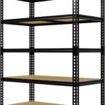 Heavy Duty Garage Storage Shelves 5-Tier Metal Adjustable Shelving Unit Storage Shelving for Kitchen Pantry Basement Bathroom Laundry, 2500 LBS Capacity, 48" l x 18" w x 72" h