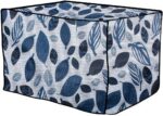 Full Closure Microwave Oven Top Cover for Samsung 28L CE1041DSB2/TL Convection Microwave Oven with PVC Attractive Digital Prints/Dustproof/Water Resistant-Blue Grey Leaf - Image 3